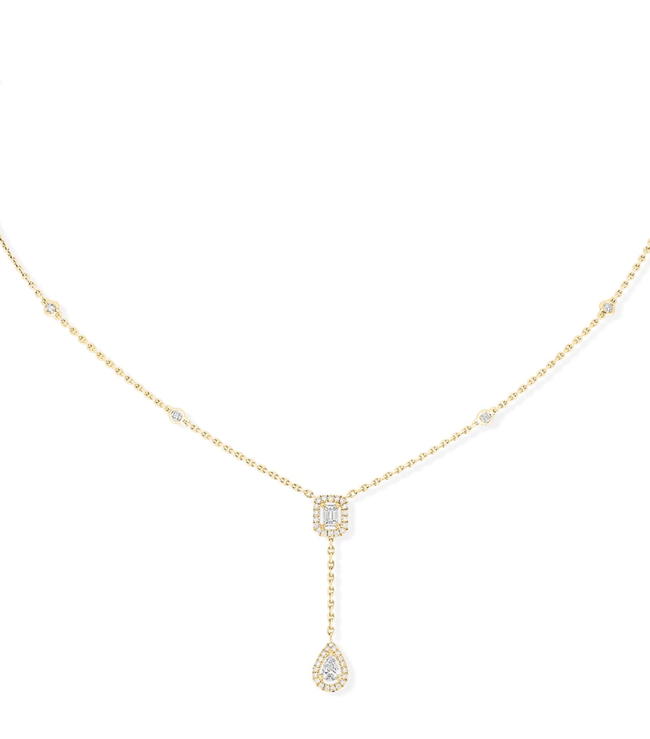 Yellow Gold and Diamond My Twin Pendant Necklace YELLOW GOLD Image 1