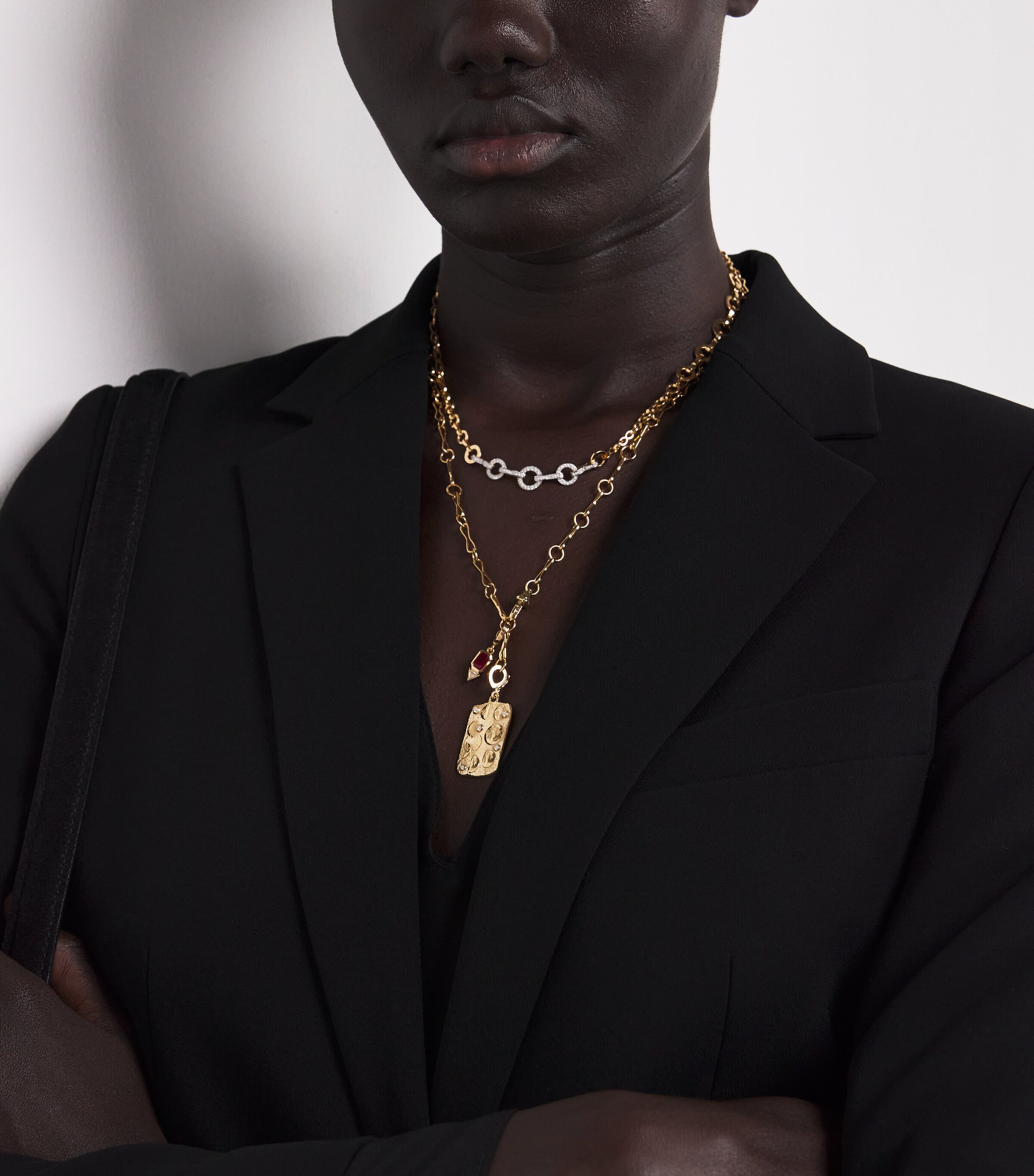 Yellow Gold and Diamond New Beginnings Moon Phases Charm YELLOW GOLD Image 4