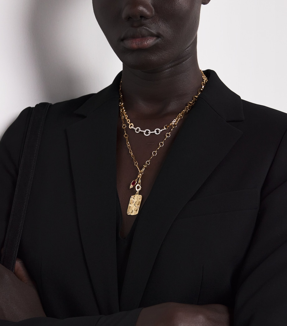 Yellow Gold and Diamond New Beginnings Moon Phases Charm YELLOW GOLD Image 4