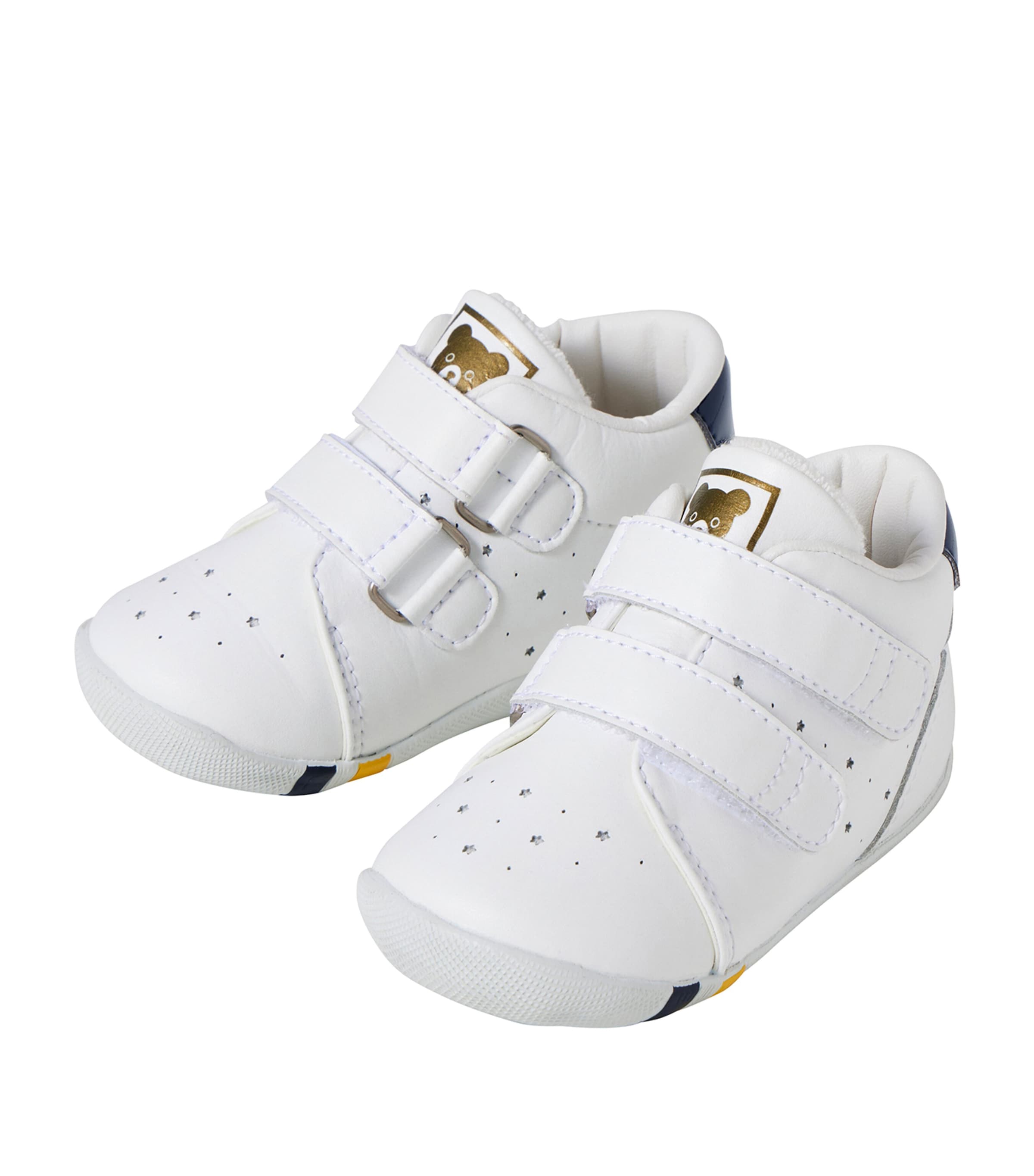 Miki House Faux Leather Velcro Sneakers | Baby Clothing | Baby Shoes | Trainers | Designers | Miki House