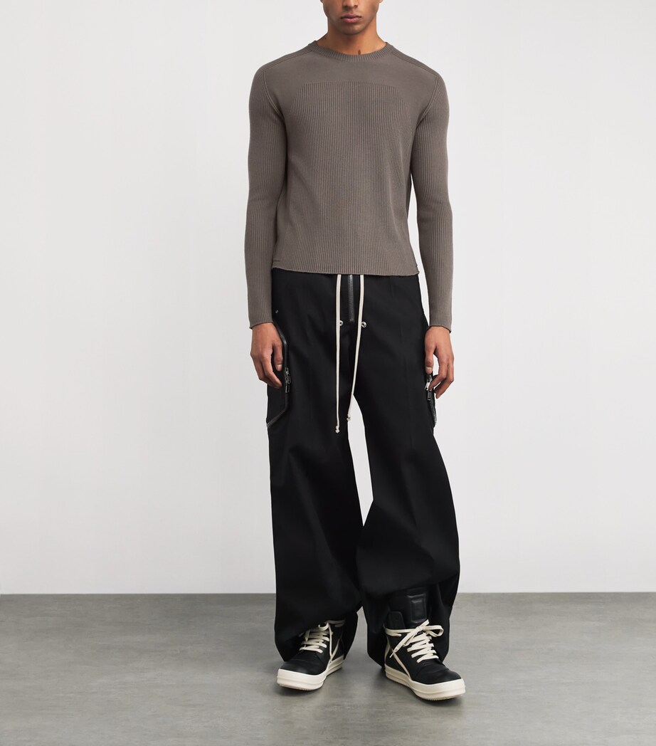 Virgin Wool Ribbed Geo Top DUST/ 34 Image 2