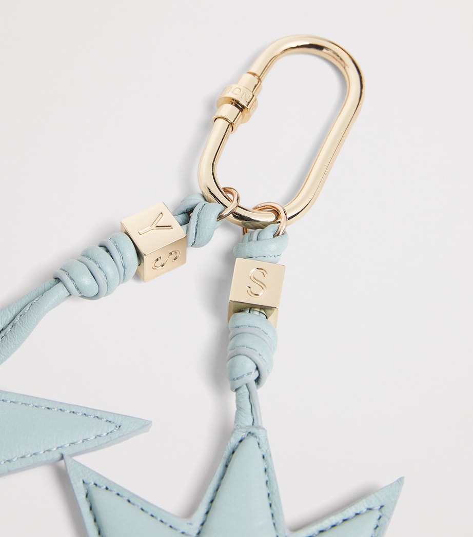 Lamb Leather Star Keyring A8215 Image 2