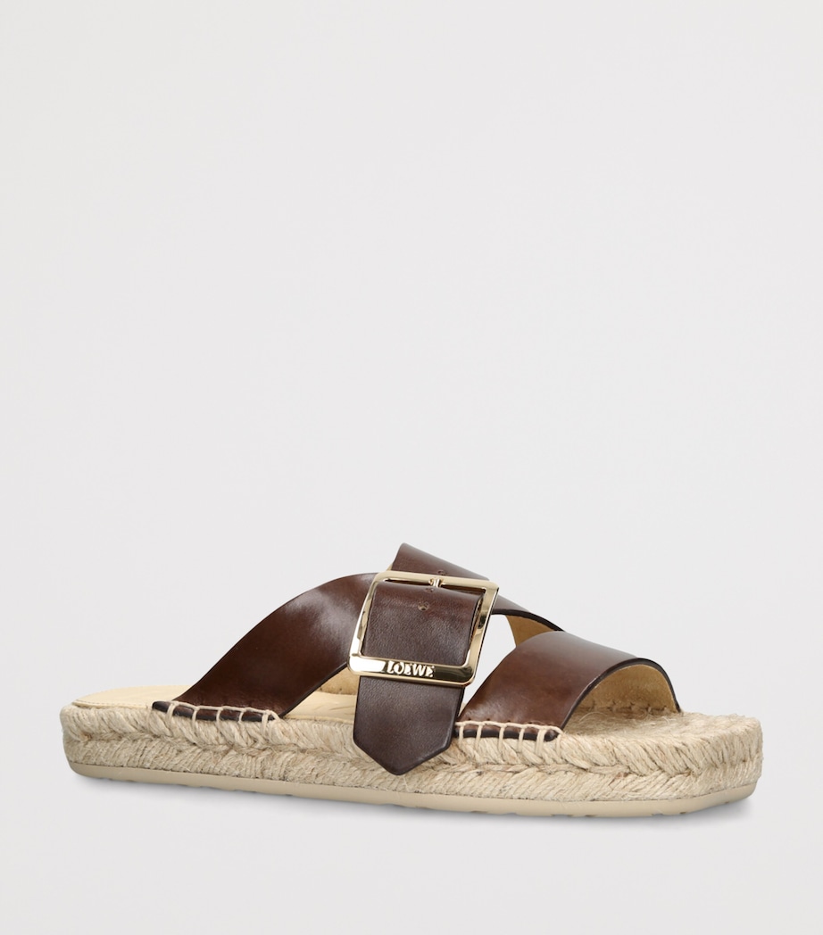 Petal Espadrille Slides BROWN Image 3