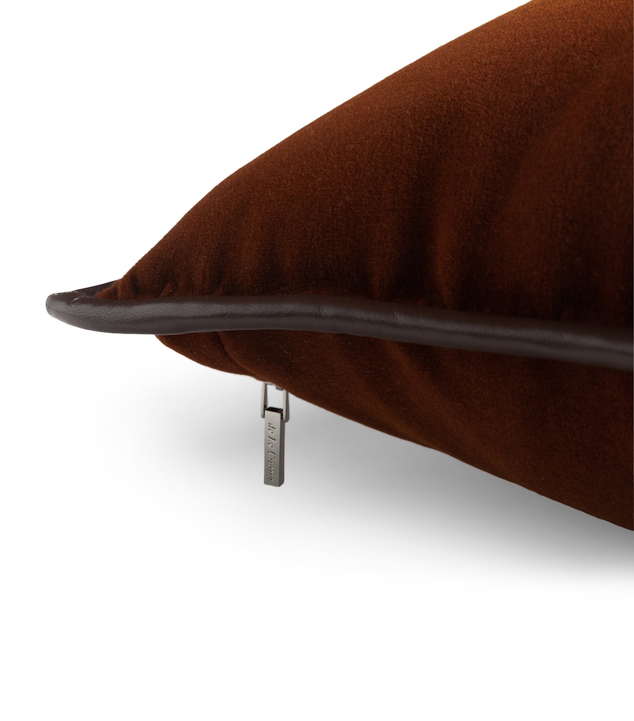 Merino Velvet Cushion (55cm x 55cm) PUMPKIN Image 3