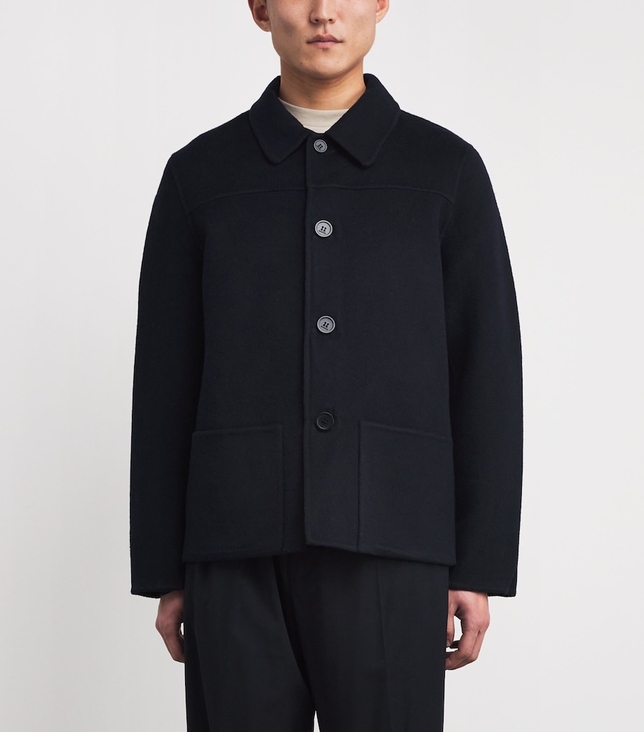Double-Face Wool Worker Jacket NAVY BLUE Image 3