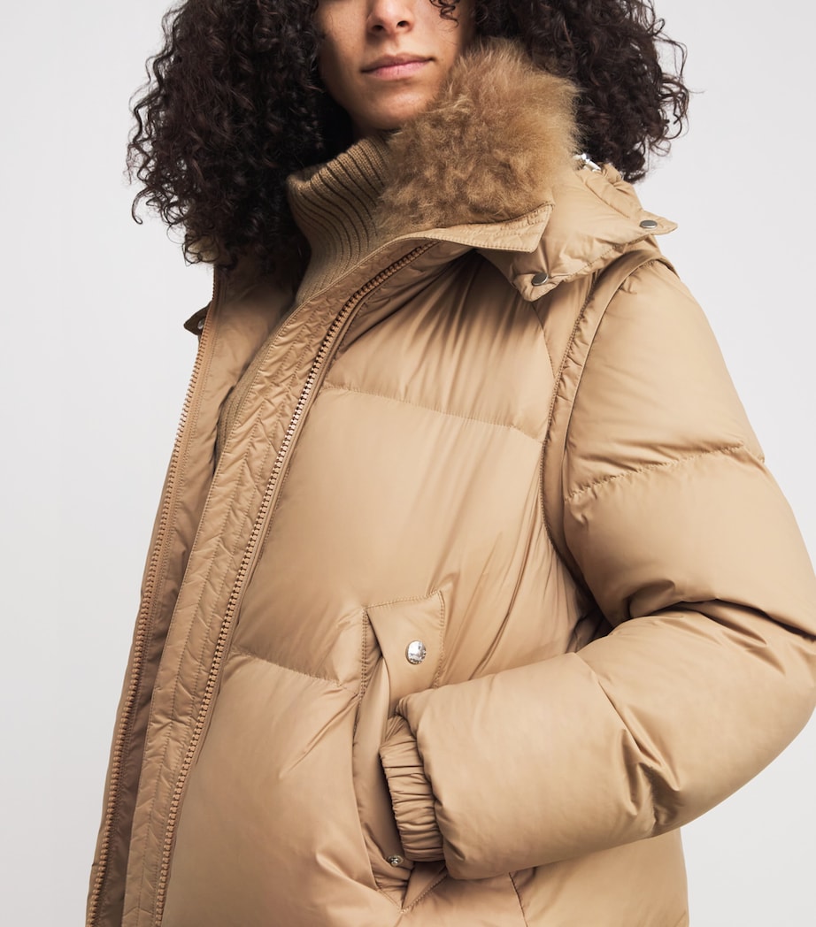 Down-Shearling Puffer Coat A2099 Image 6