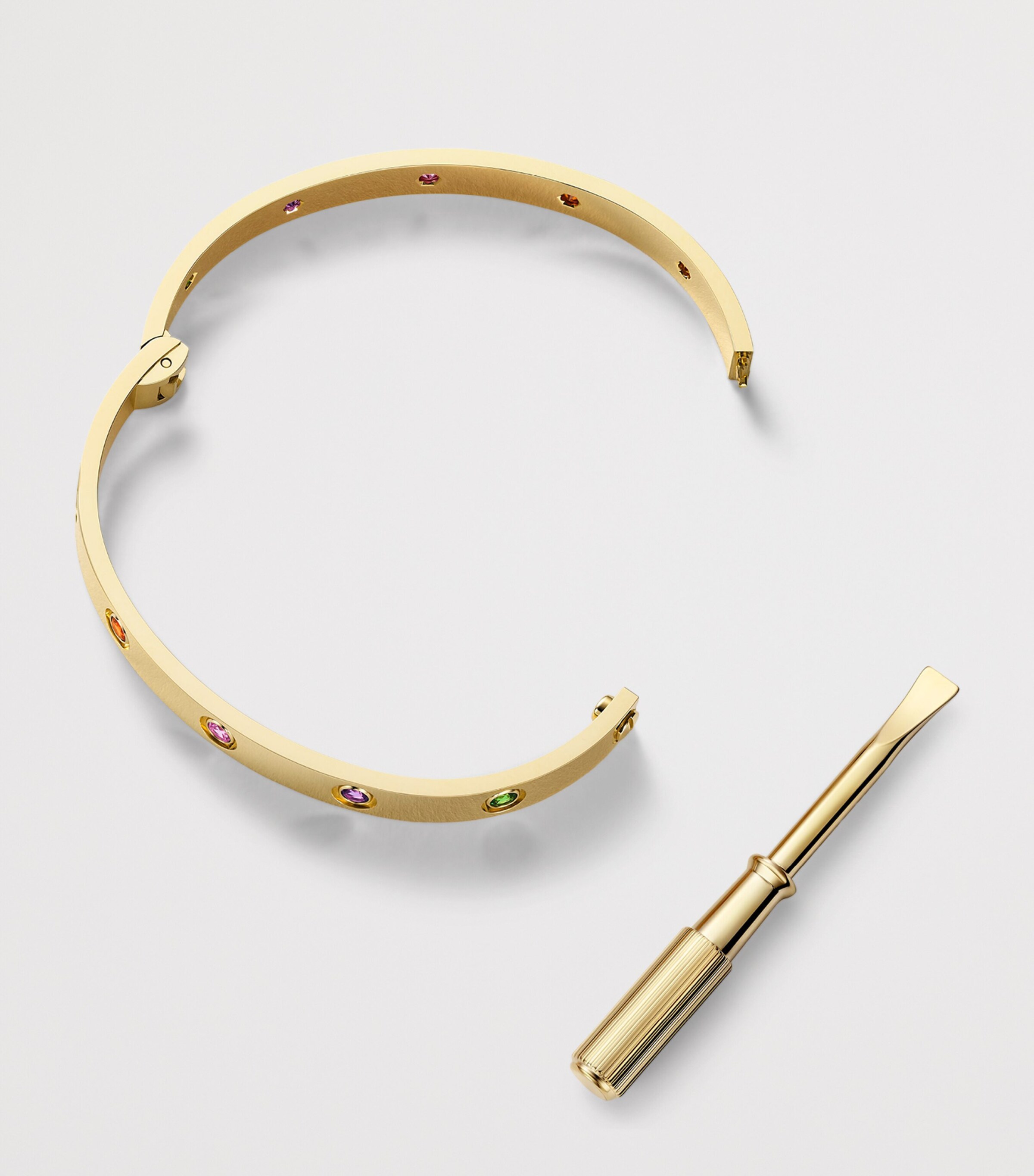 Cartier Yellow Gold and Gemstone LOVE Bracelet Yellow Gold Image 7