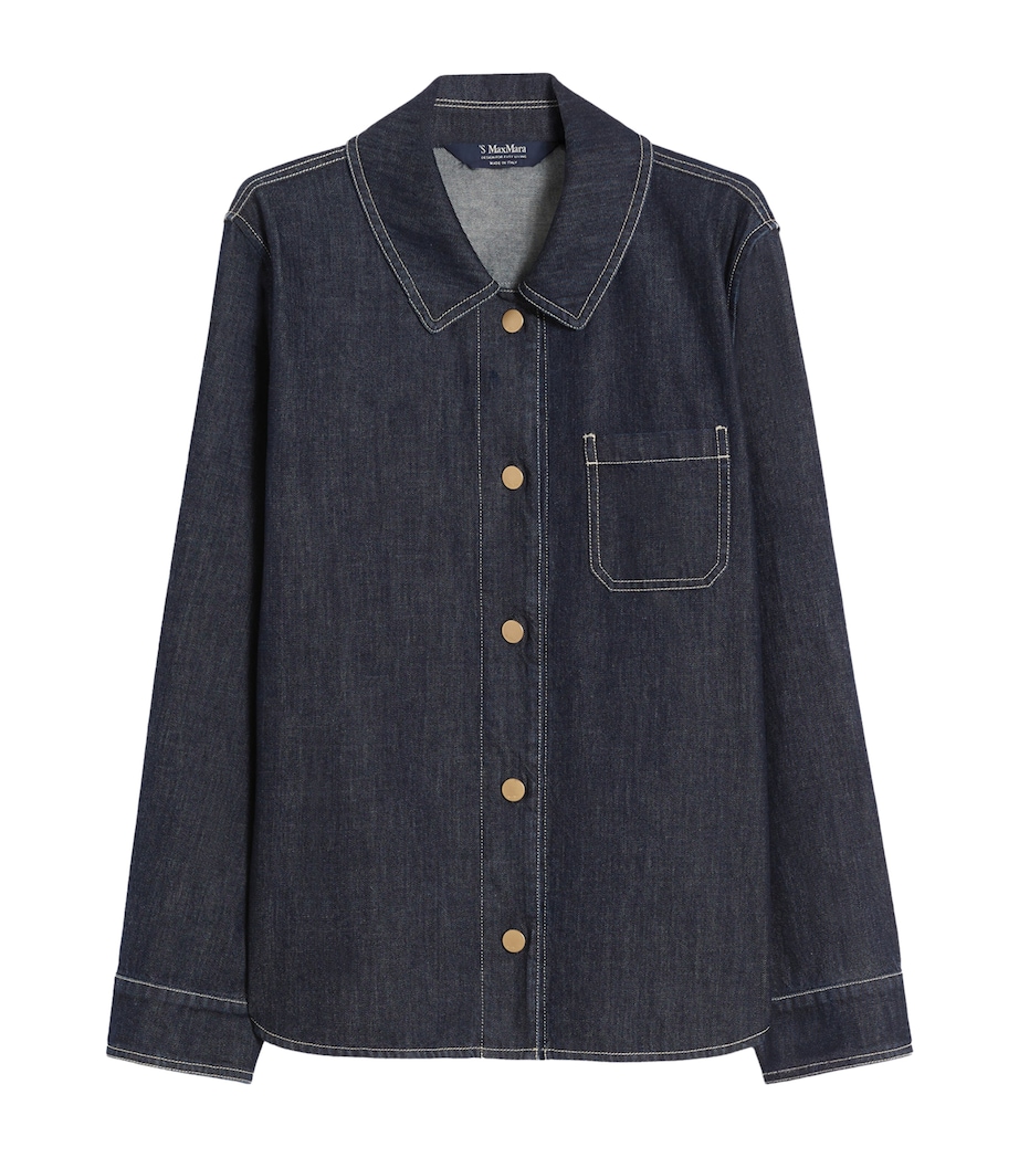 Max Mara Womens Denim Shirt Ultramarine Image 1