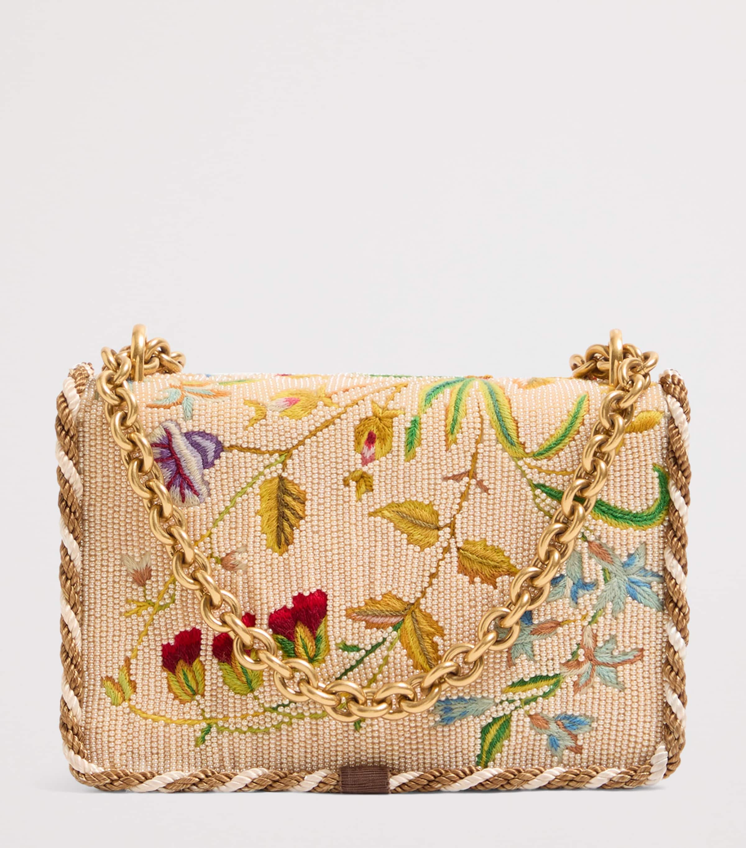 Small Silk Embellished Vain Shoulder Bag B9F Image 3