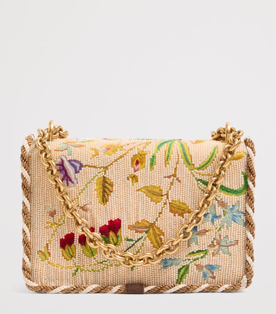 Small Silk Embellished Vain Shoulder Bag B9F Image 3