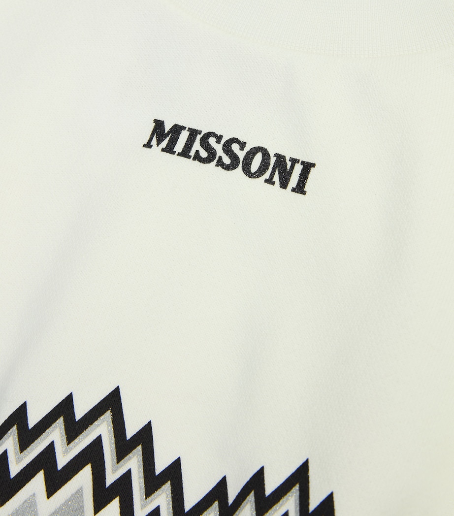 Pattern Print Sweatshirt (4-14 Years) 101NEIVORY/BLACK Image 2