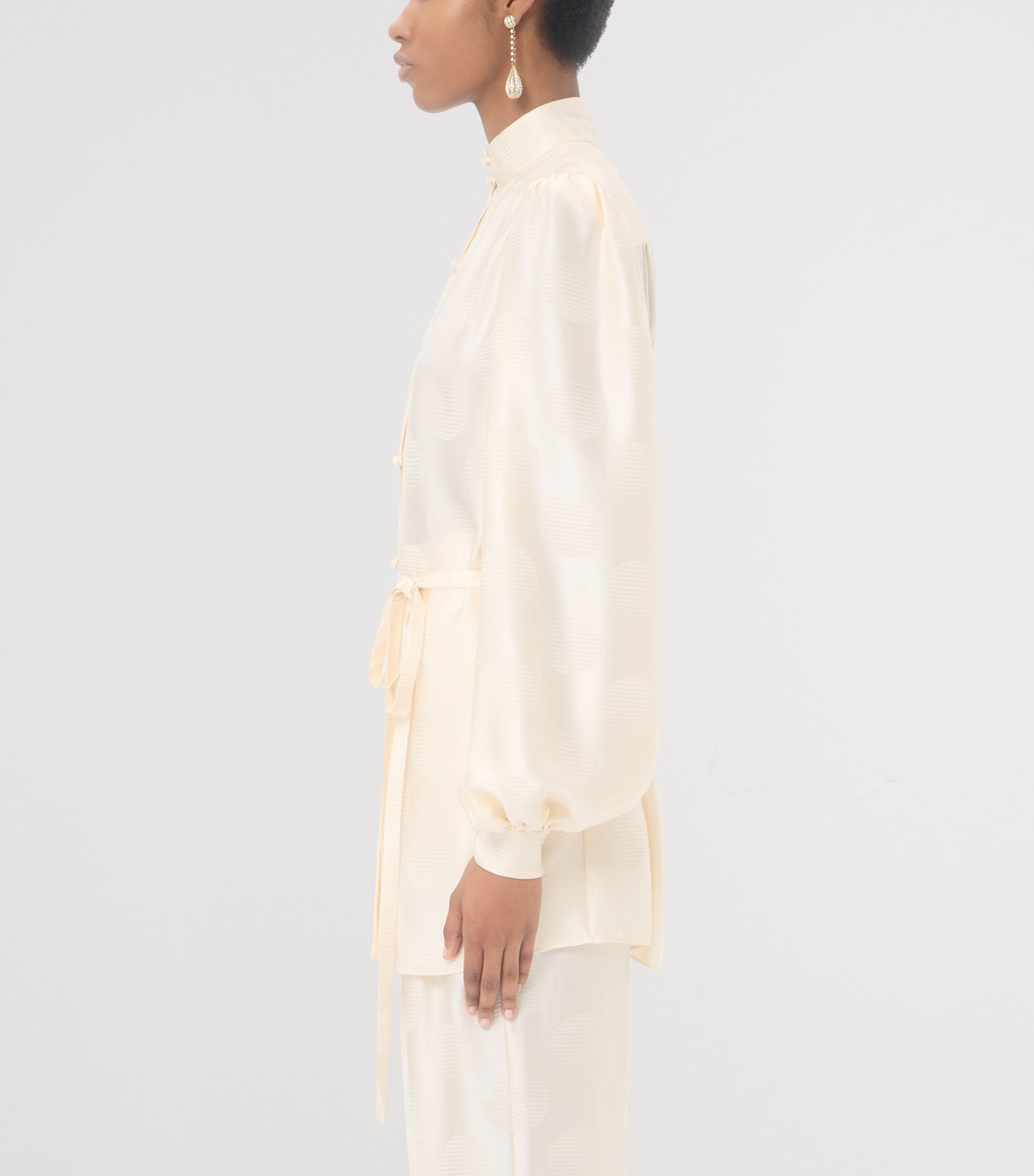 Valentino Womens Silk Tie Shirt Image 4
