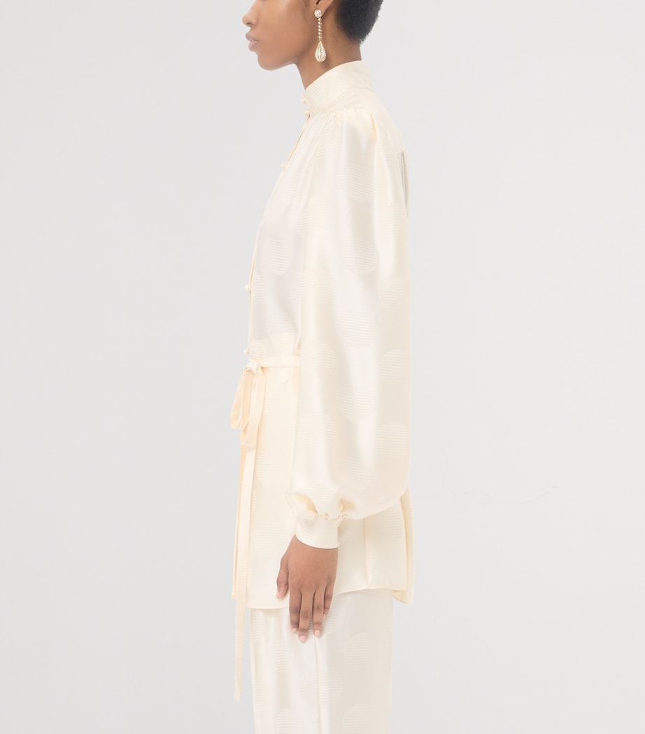 Valentino Womens Silk Tie Shirt Image 4