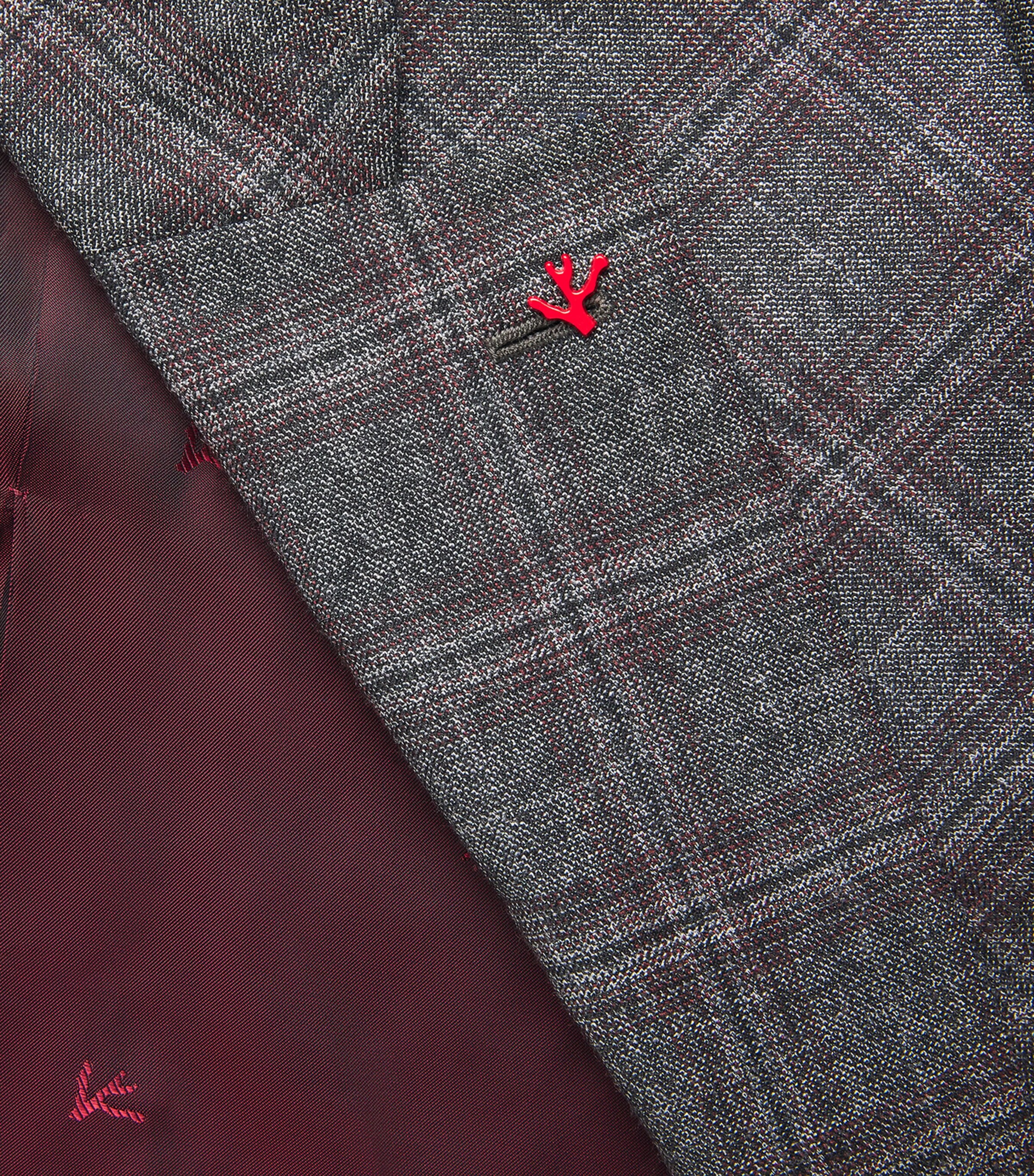 Isaia Mens Wool Check Capri 2-Piece Suit Image 6