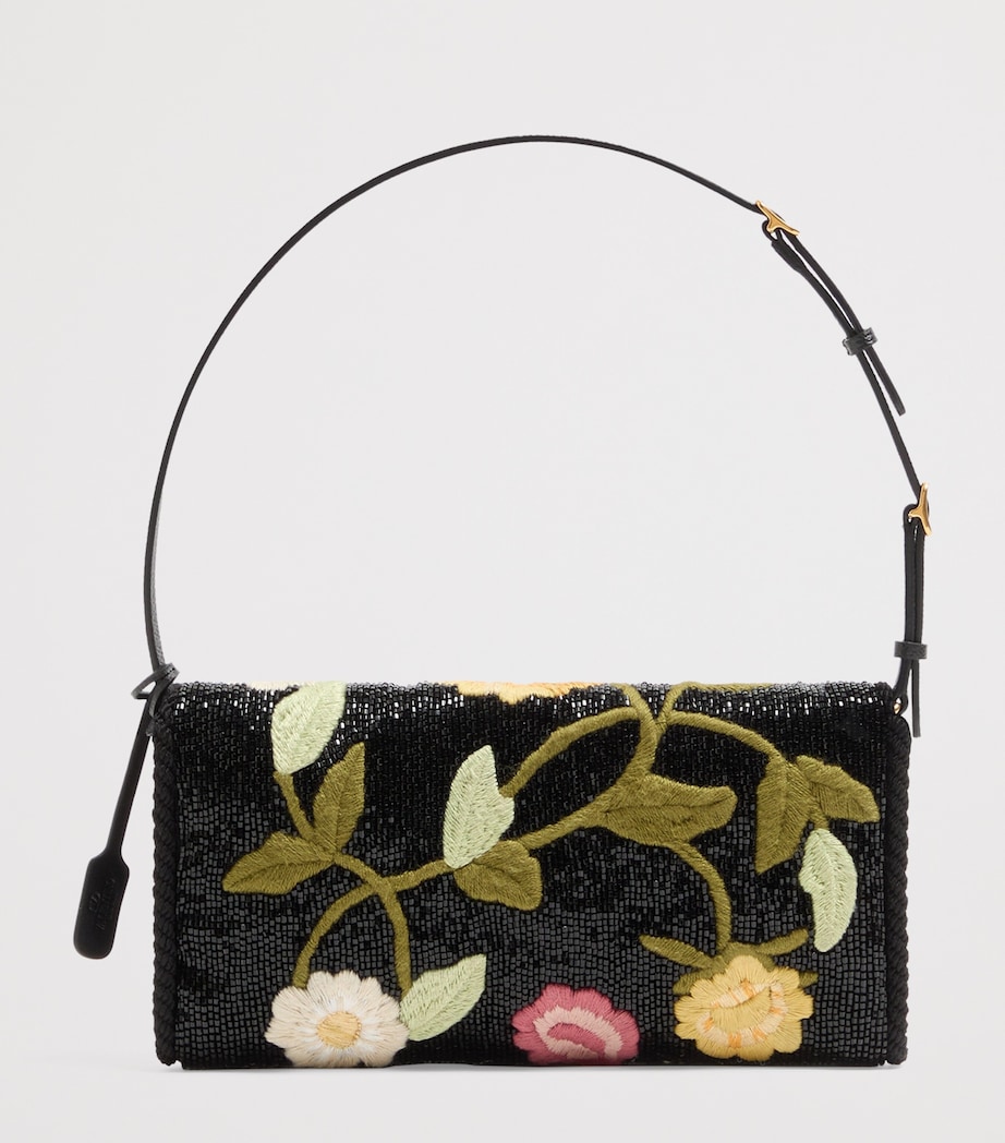 Valentino Garavani Embroidered-Floral DeVain Shoulder Bag Image 4