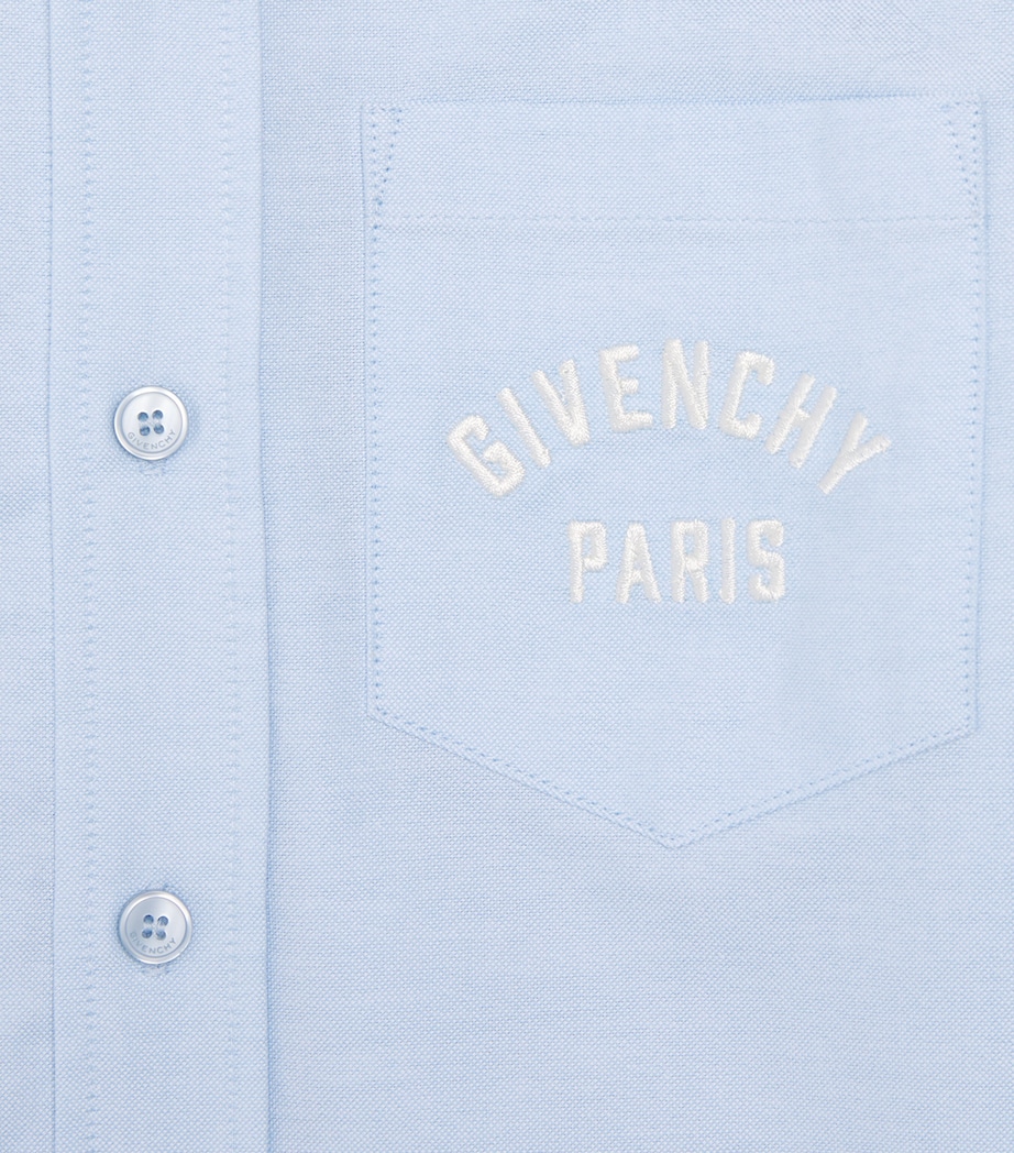Givenchy Kids Cotton Logo Shirt (4-12+ Years) Blue Image 3