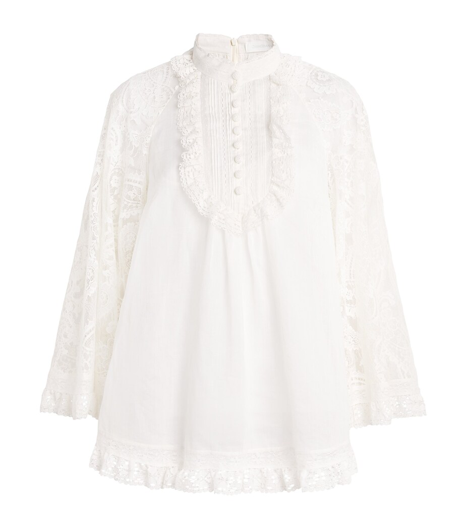 Zimmermann Womens Lace Ascension Tunic Top Crm/cream Image 1