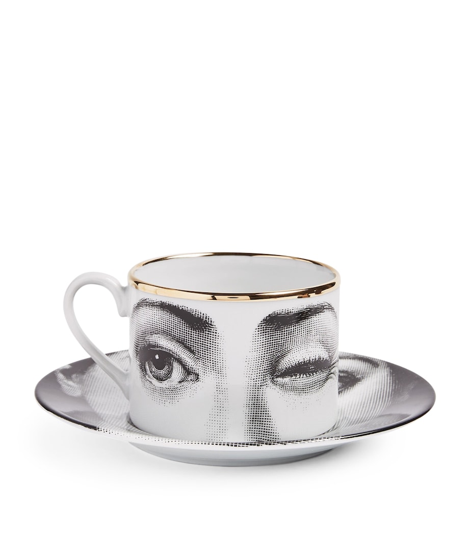 Porcelain Tema e Variazioni Teacup and Saucer MULTI Image 1