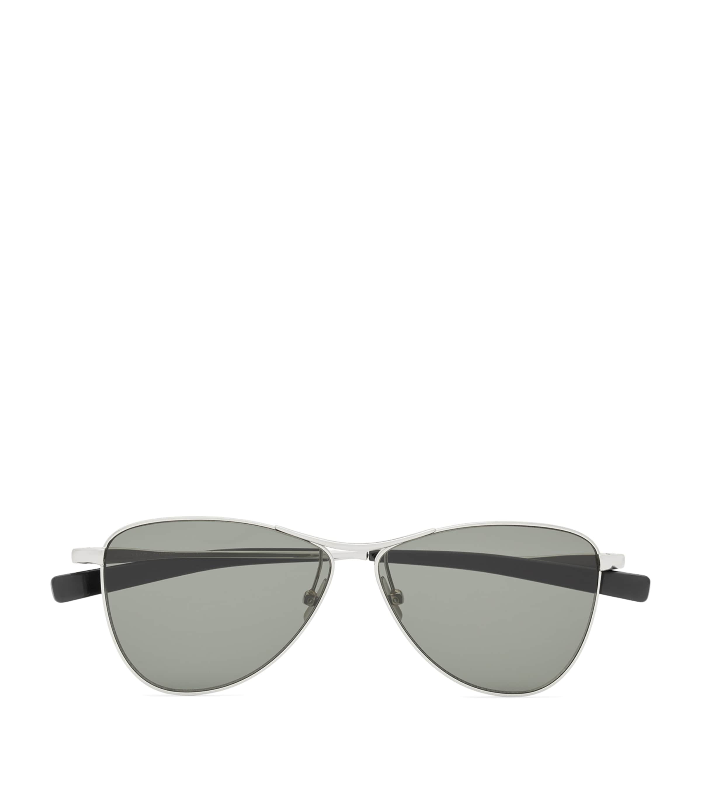 Saint Laurent Metal Sl 831 Sunglasses In Silver