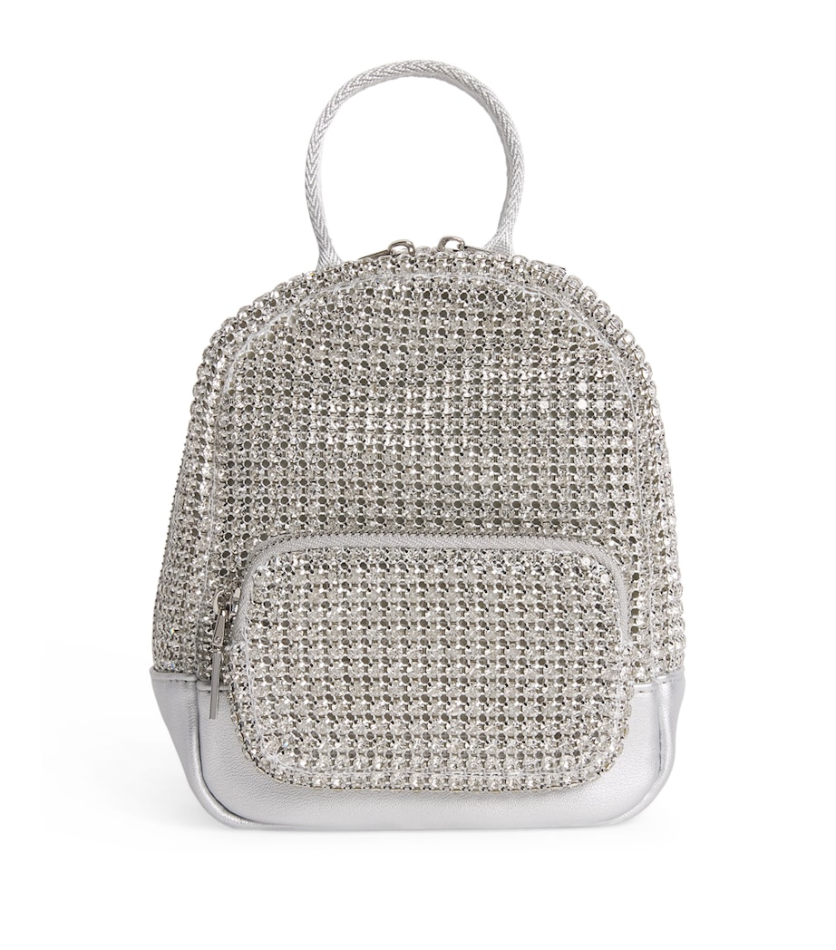 Monnalisa Rhinestone Backpack Argento Image 1
