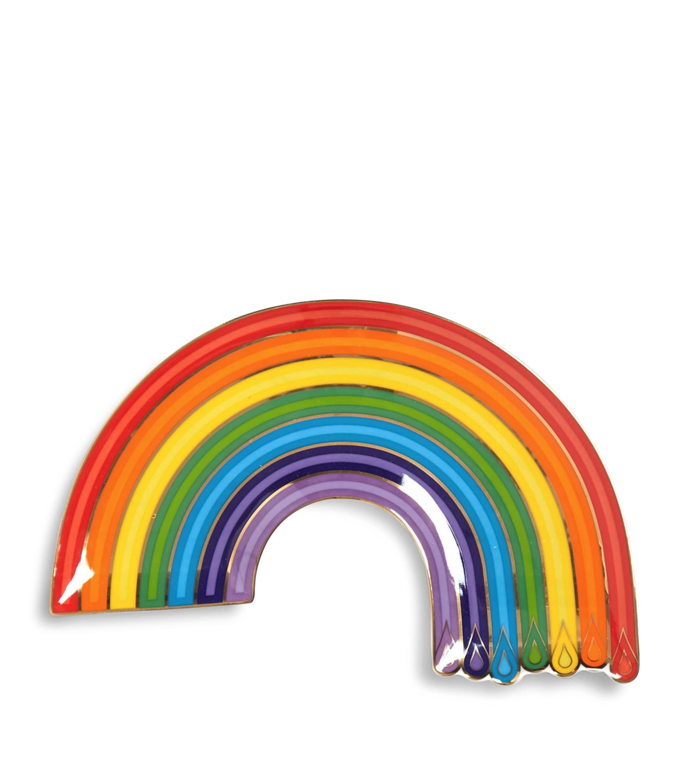 JONATHAN ADLER PORCELAIN DRIPPING RAINBOW TRINKET TRAY