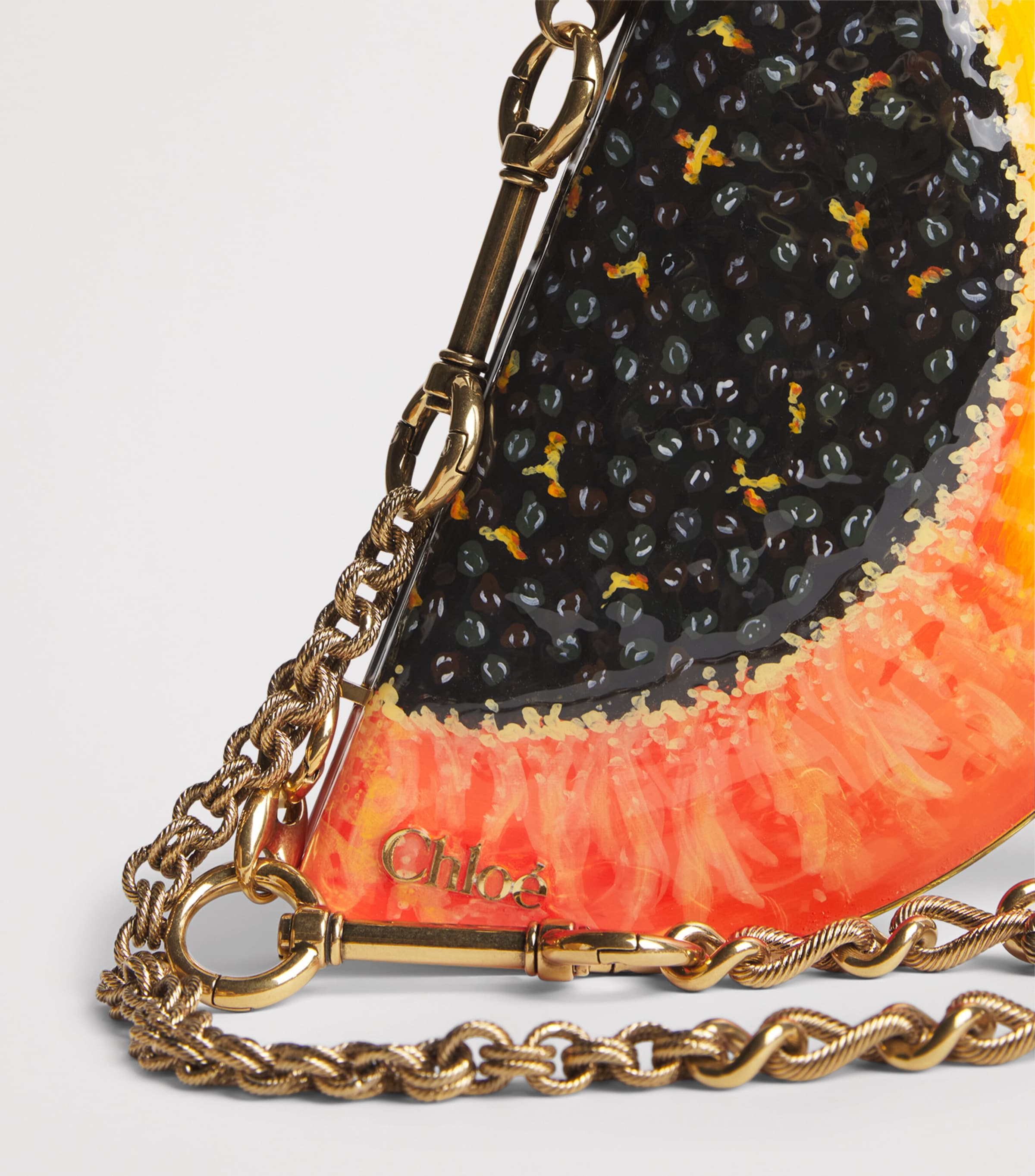 Chloé Enamel Tropicus Papaya Minaudière Bag Whispering Orange Image 4
