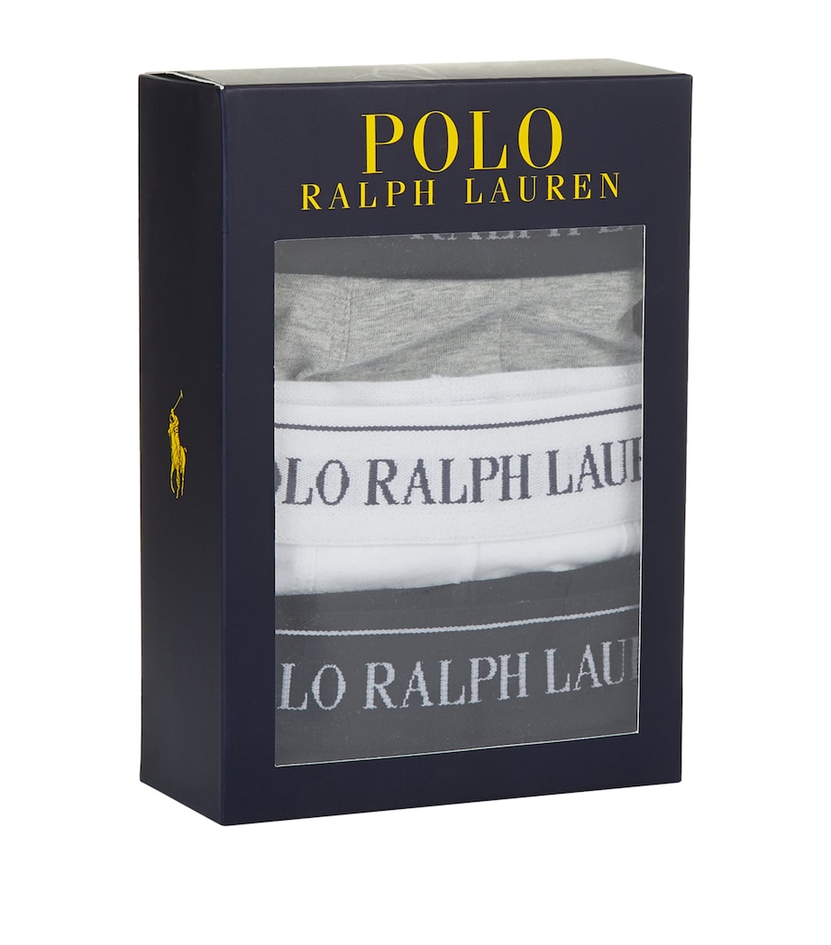 Polo Ralph Lauren Mens Classic Logo Trunks (3-Pack) White Image 2