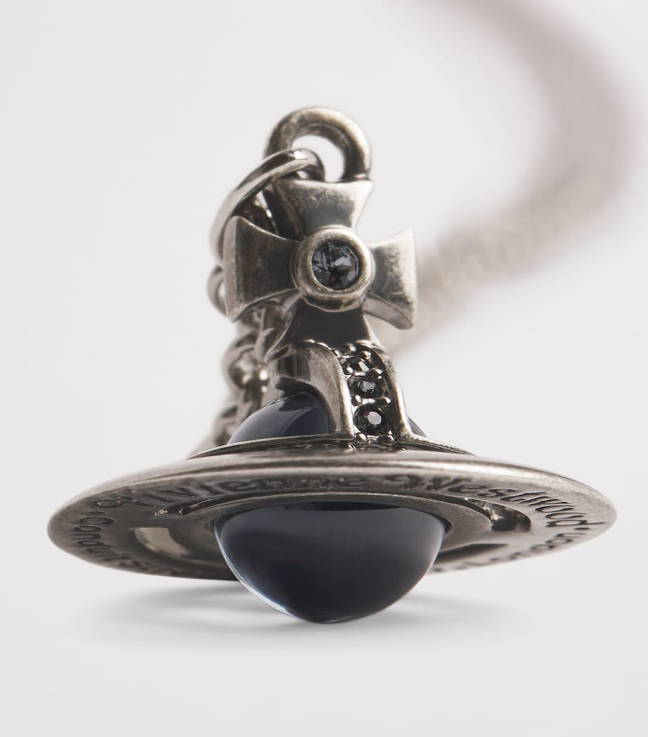 Vivienne Westwood Tiny Orb Pendant Necklace Oxi Silver Image 5