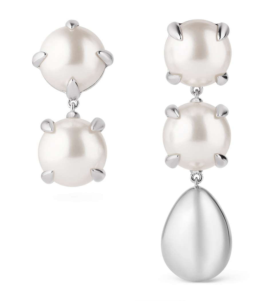 Givenchy Faux Pearl Earrings White/silvery Image 1