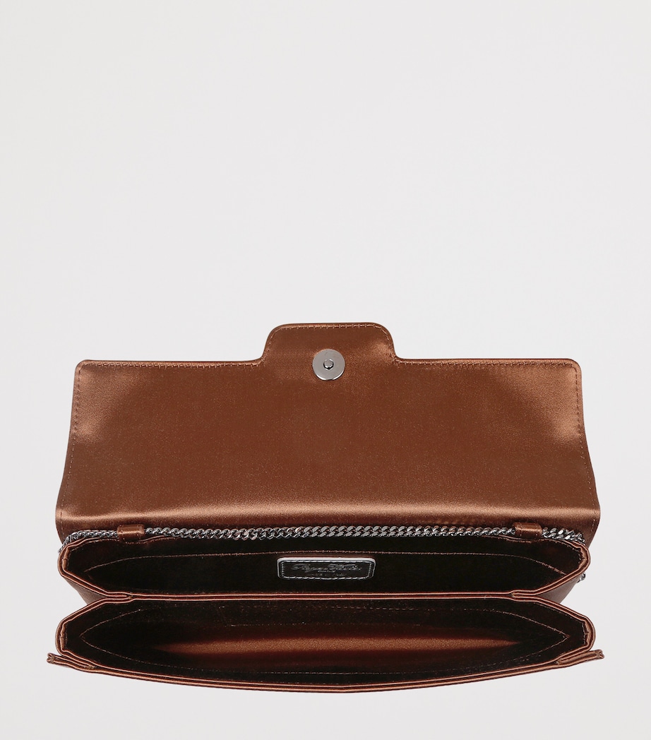 Roger Vivier Satin Efflorescence Envelope Clutch Bag Brown Image 3