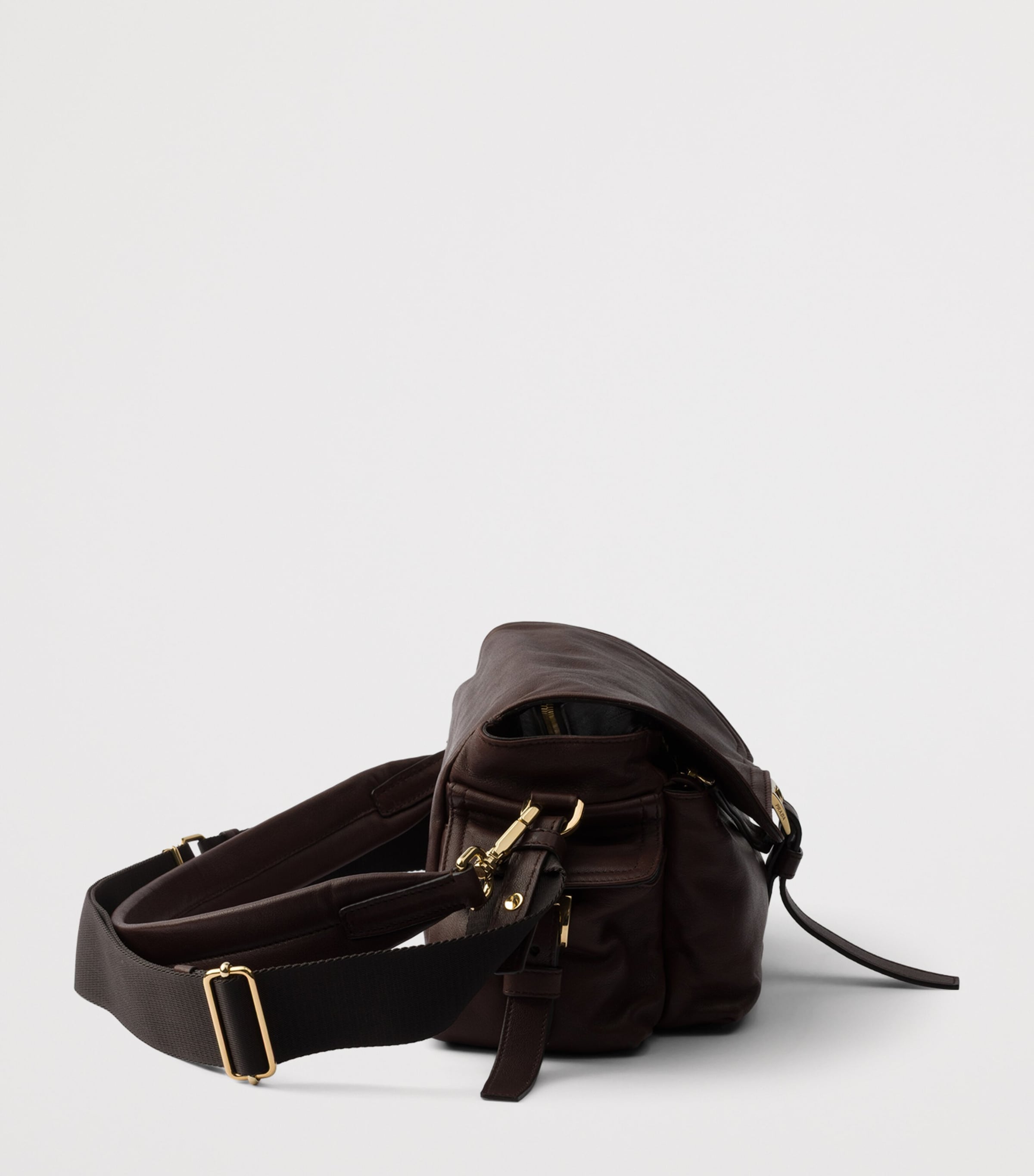 Prada Brown Medium Leather Explore Shoulder Bag | Harrods UK