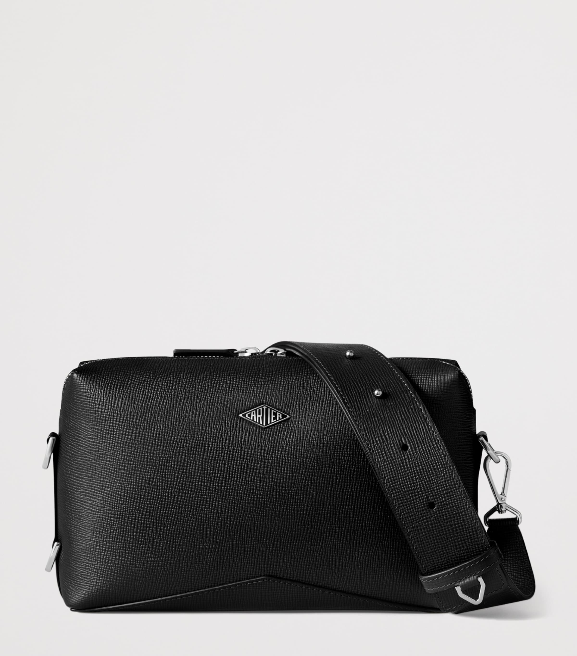 Cartier Leather Losange Cross-Body Bag Black Image 7