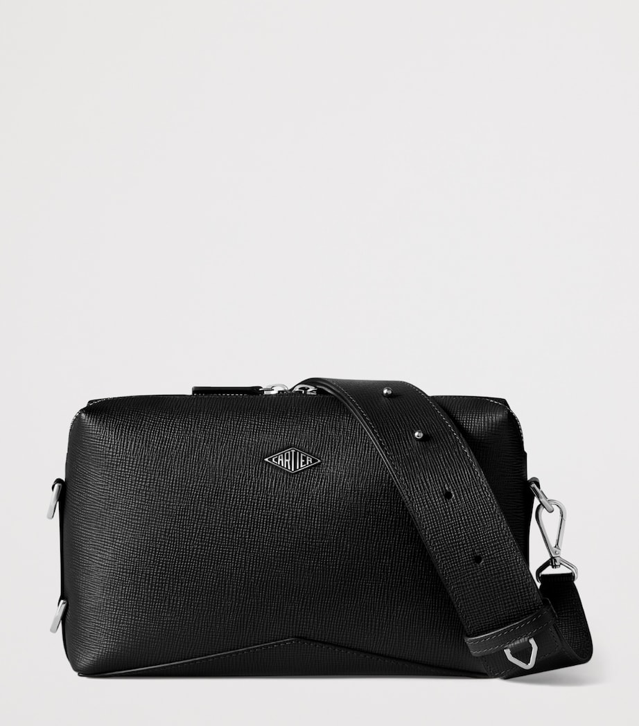 Cartier Leather Losange Cross-Body Bag Black Image 7
