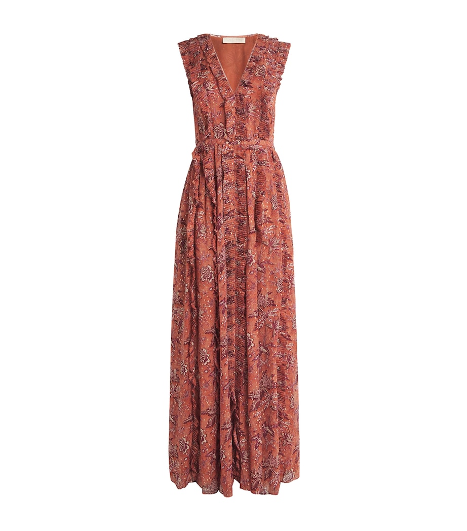 Silk-Blend Aida Maxi Dress OLEANDER Image 1