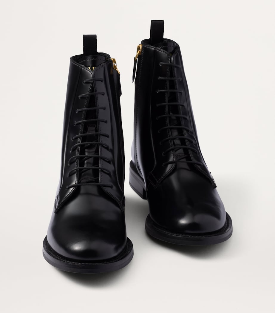 Brushed Leather Ankle Boots F0002 Image 5