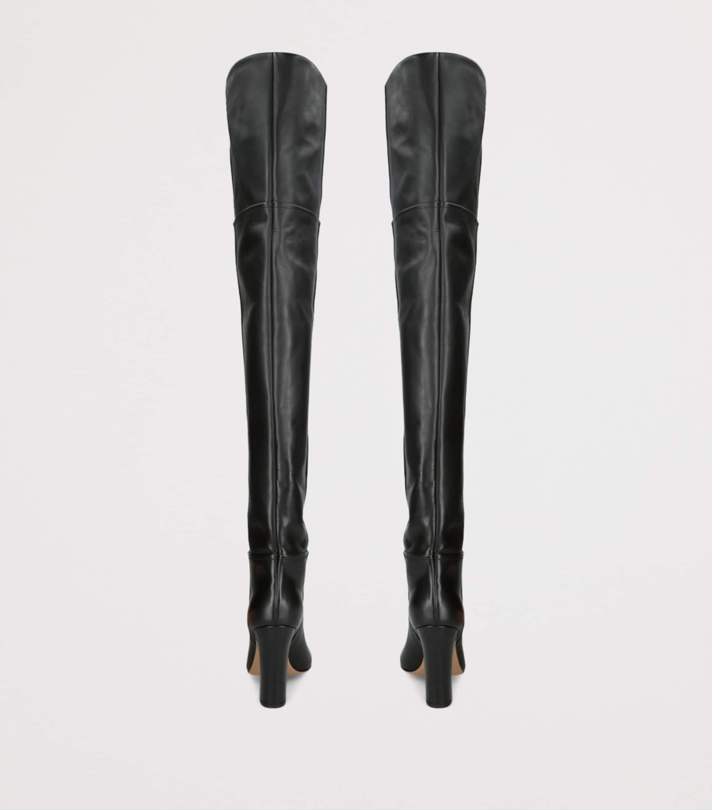 Leather Lavinia Knee-High Boots 100 BLACK Image 2