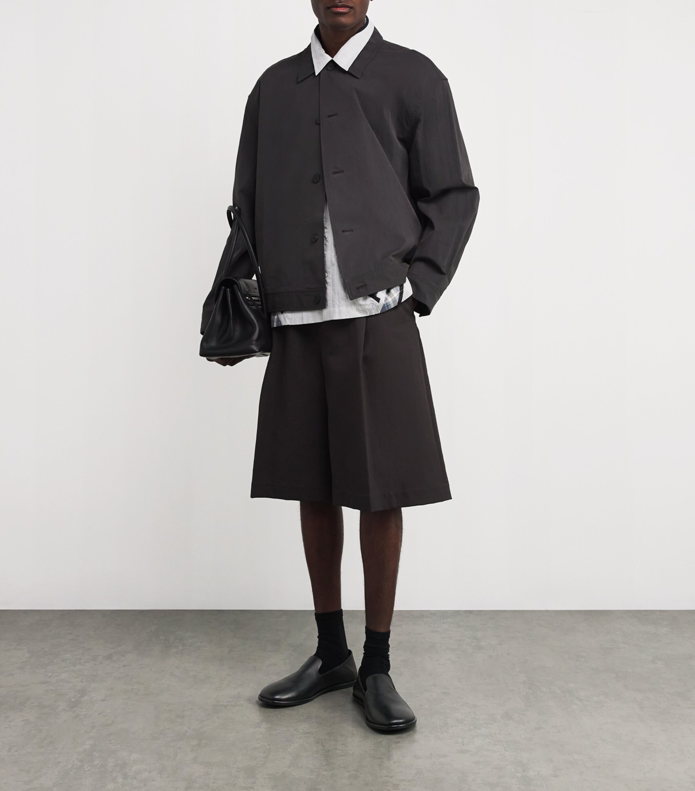 Leather Mienne Slippers BLACK Image 5