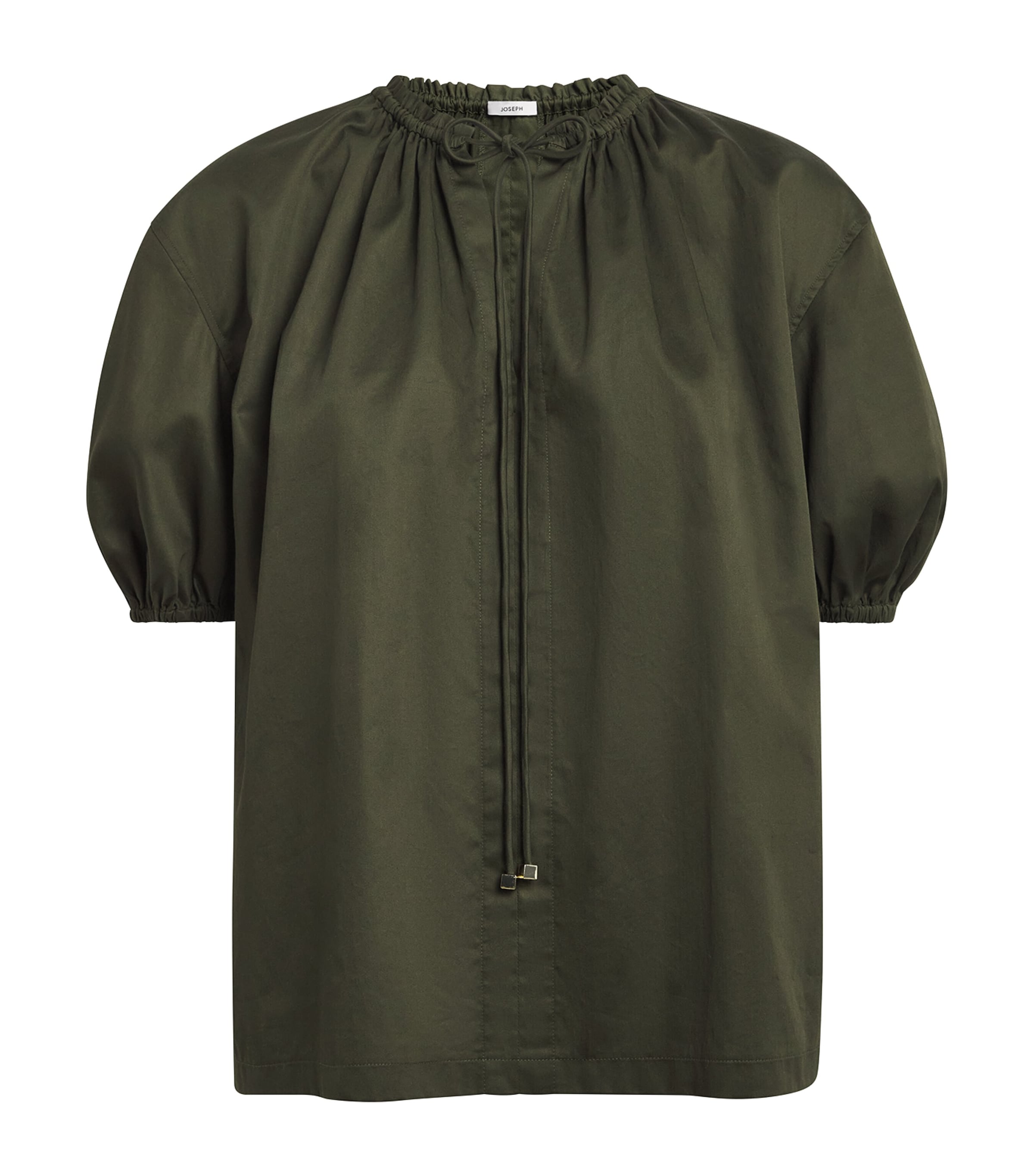 Joseph Womens Cotton Sateen Nador Blouse Palm Leaf Image 1