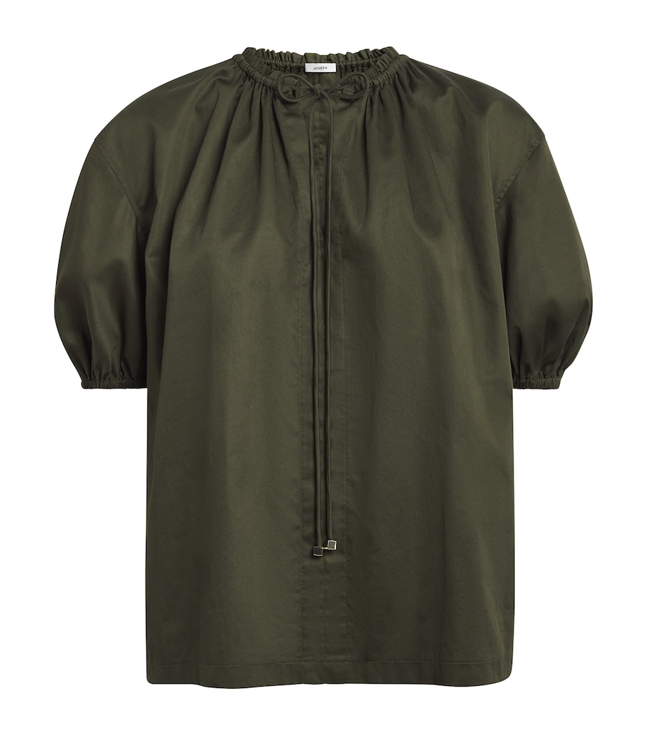 Joseph Womens Cotton Sateen Nador Blouse Palm Leaf Image 1