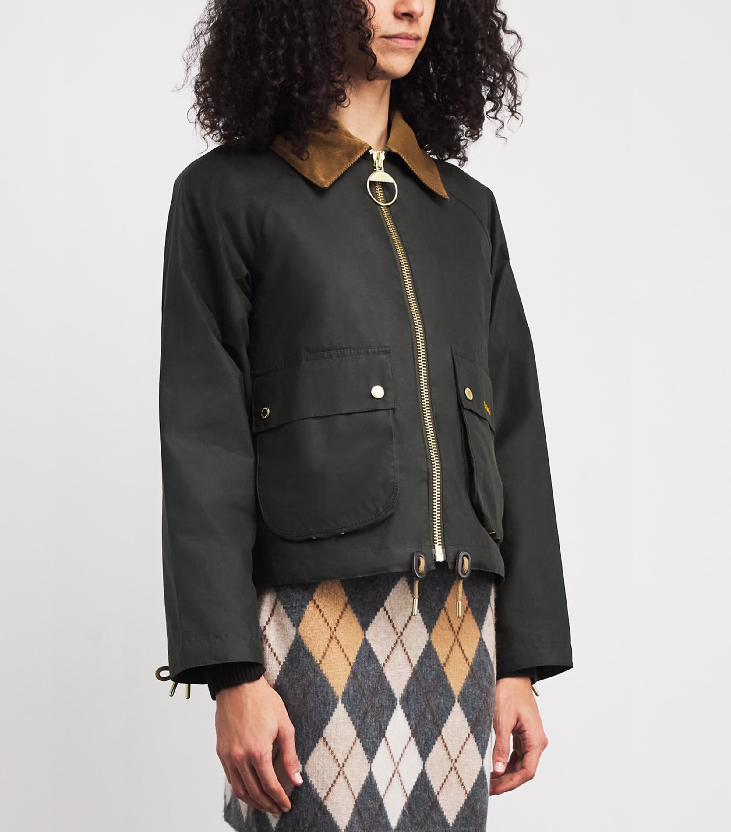 Waxed Marron Jacket FERN/ANCIENT Image 3