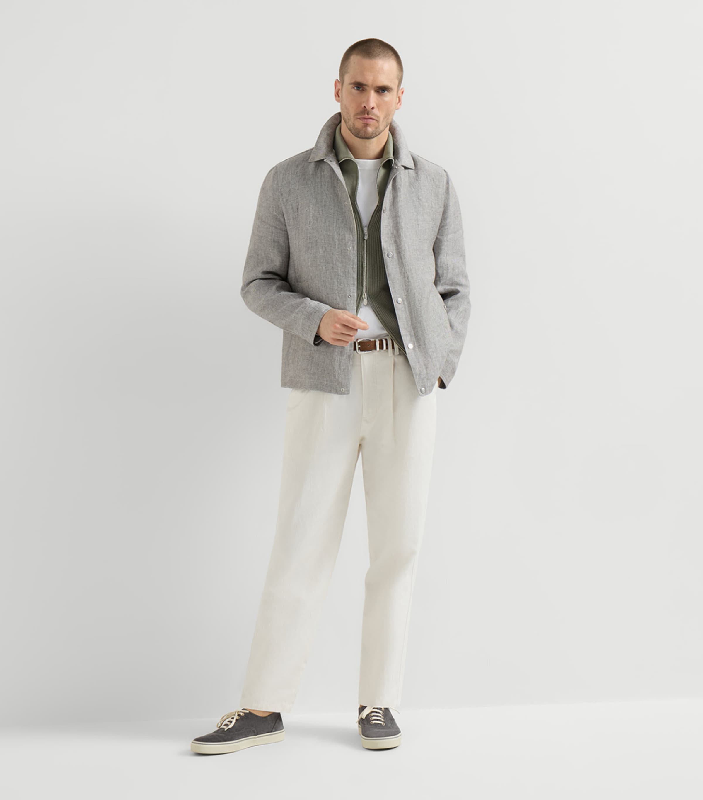 Brunello Cucinelli Mens Cotton Zip-Up Cardigan Image 4