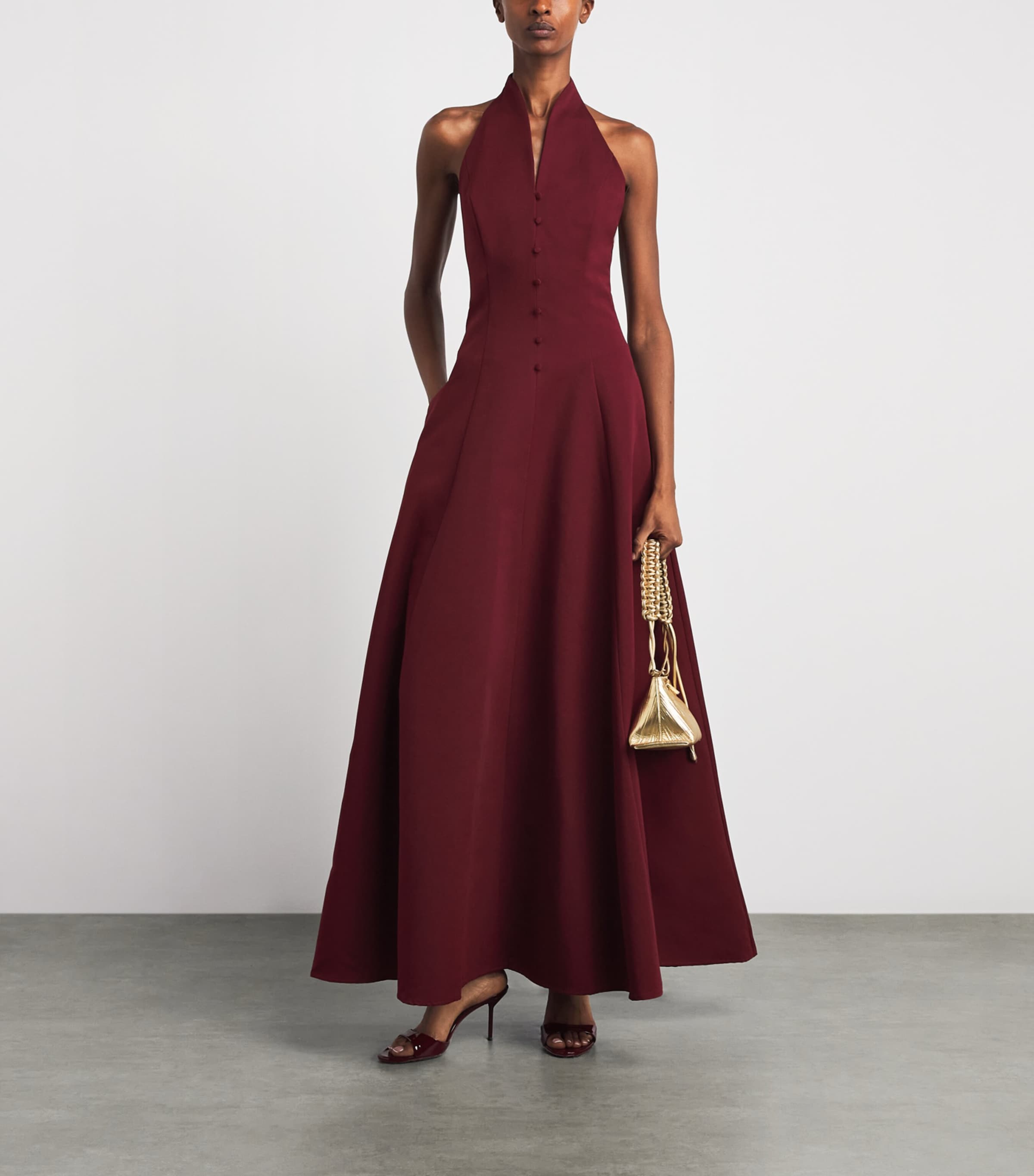 STAUD Womens Cotton-Blend Sleeveless Stella Maxi Dress Cmno Carmino Image 2