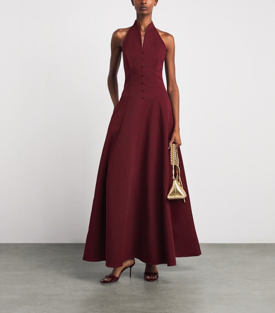 STAUD Womens Cotton-Blend Sleeveless Stella Maxi Dress Cmno Carmino Image 2
