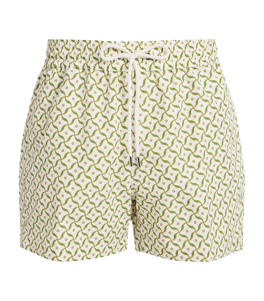 Lotus-Print Rio Swim Shorts 881 IVO PARAKEET GRN Image 1