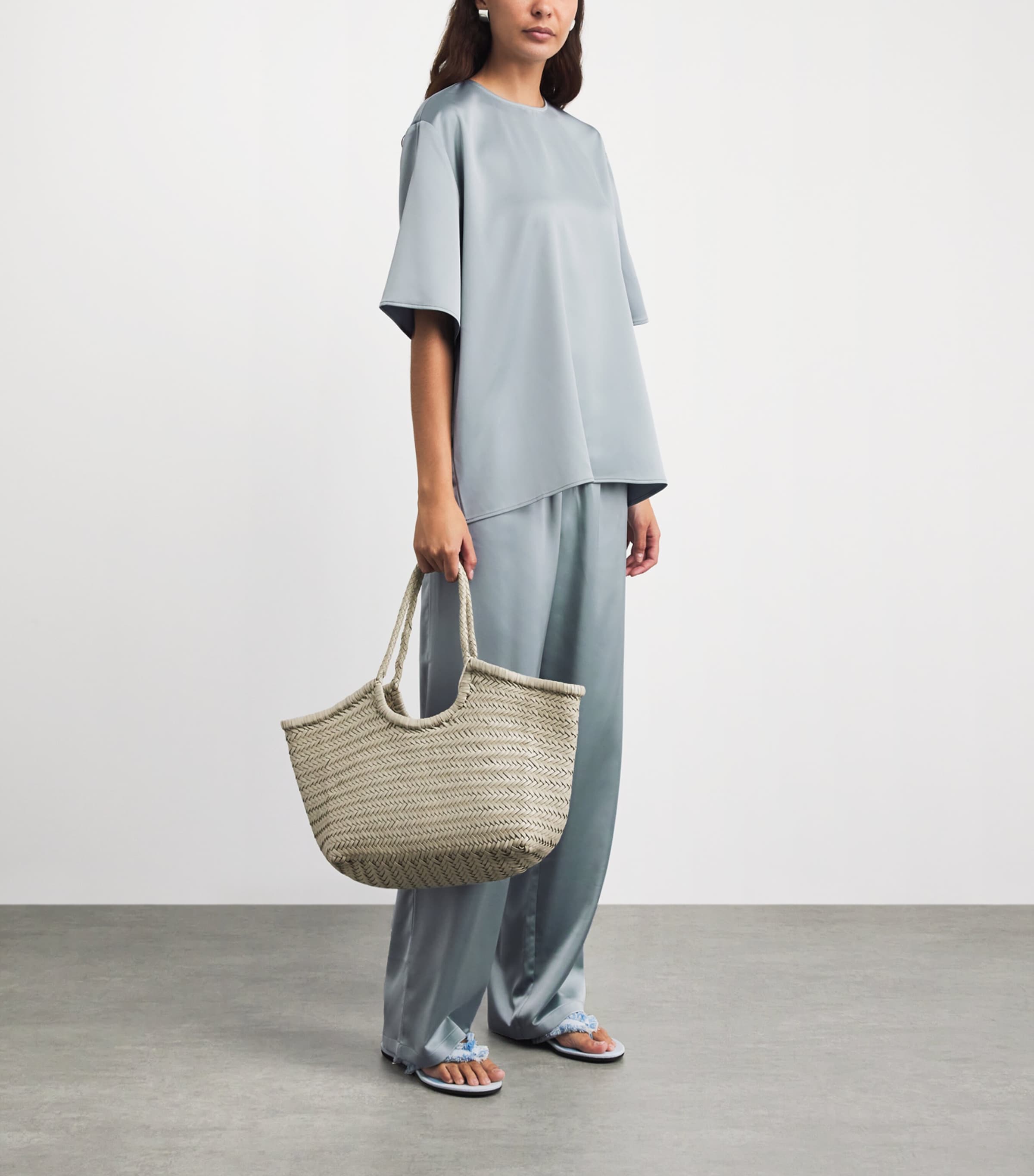 Stylein Womens Satin Martano Blouse Ice Blue Image 2