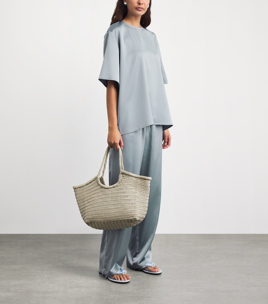 Stylein Womens Satin Martano Blouse Ice Blue Image 2