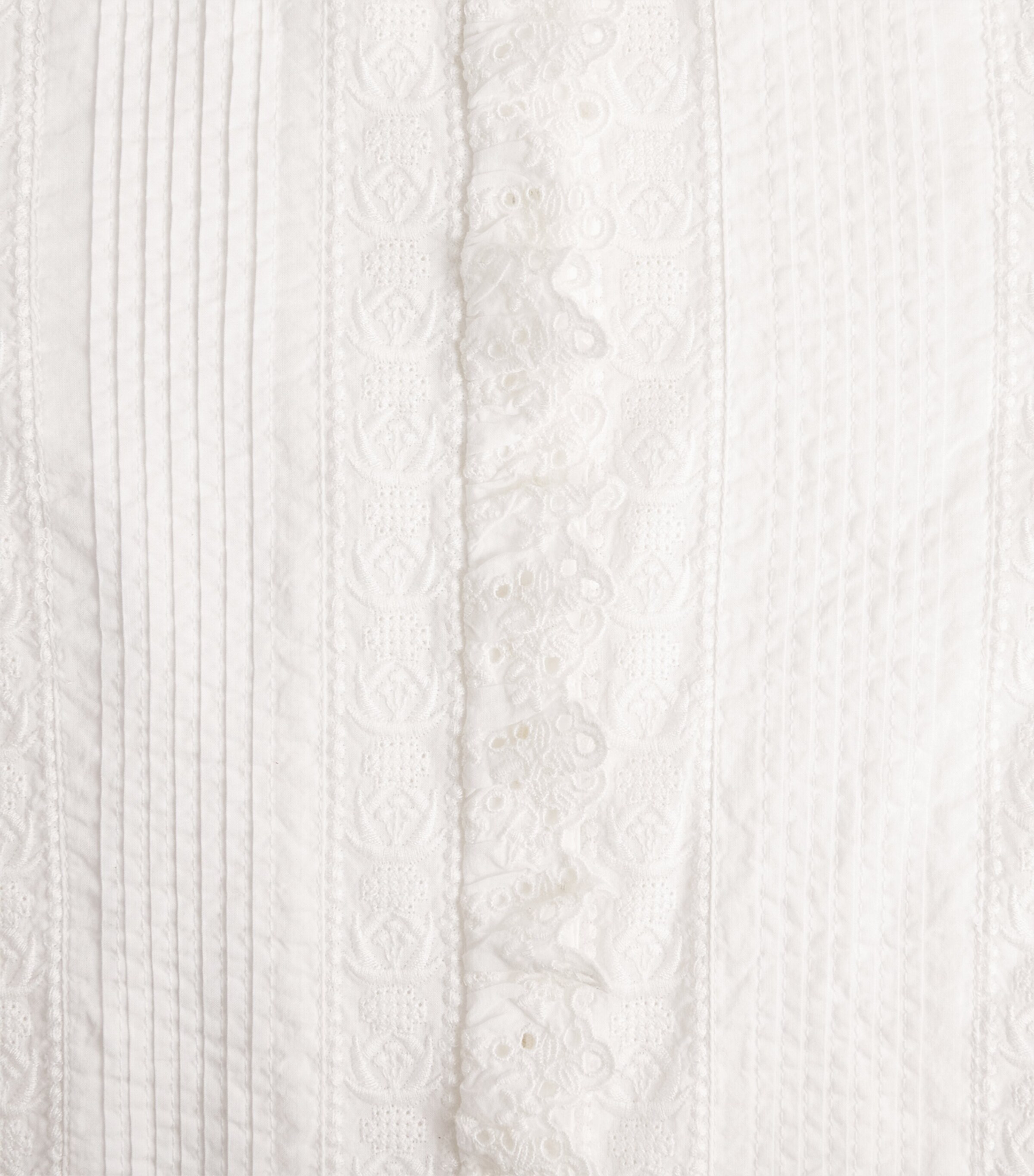 ME+EM Womens Cotton Voile Embroidered Blouse Soft White Image 6