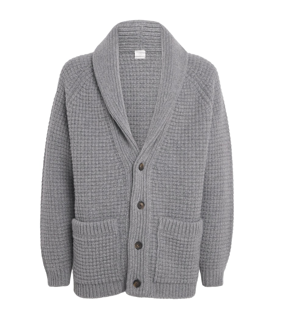 Wool-Cashmere Shawl Cardigan GRIGIO CHIARO MELANG Image 1