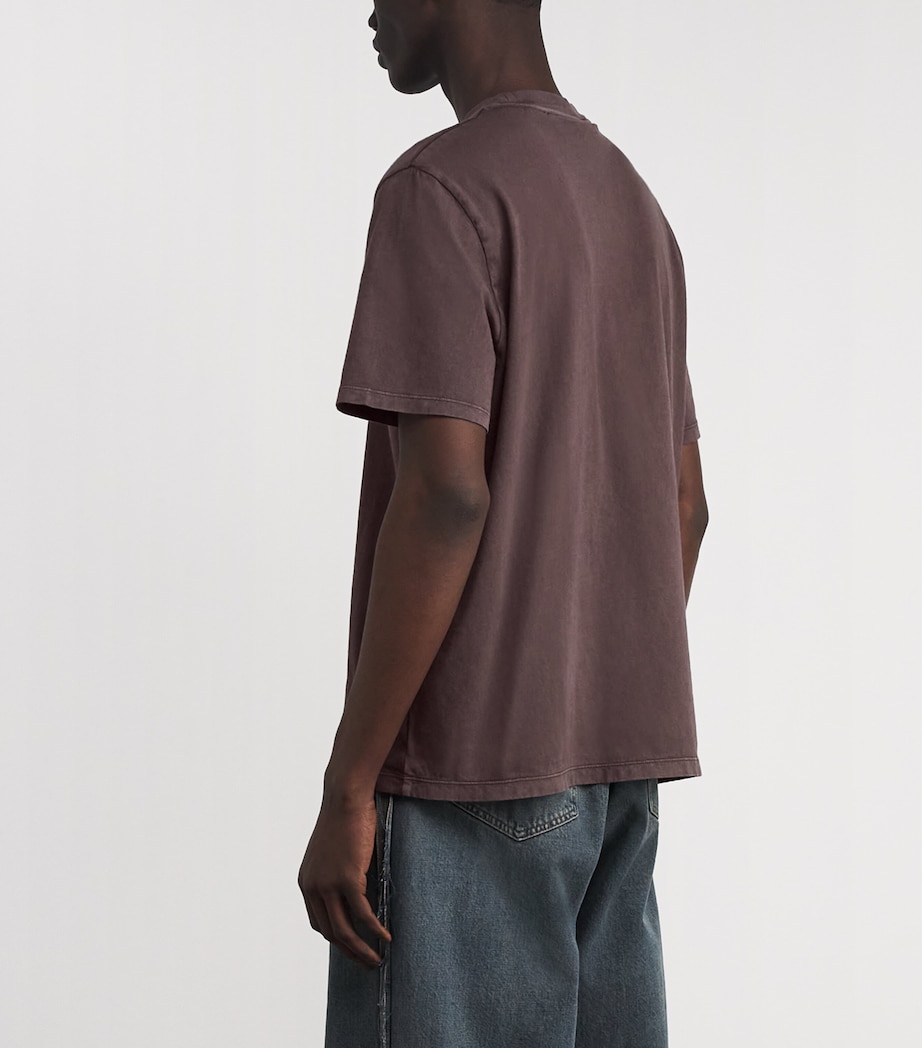 Cotton Boxy T-Shirt WORN BROWN Image 4
