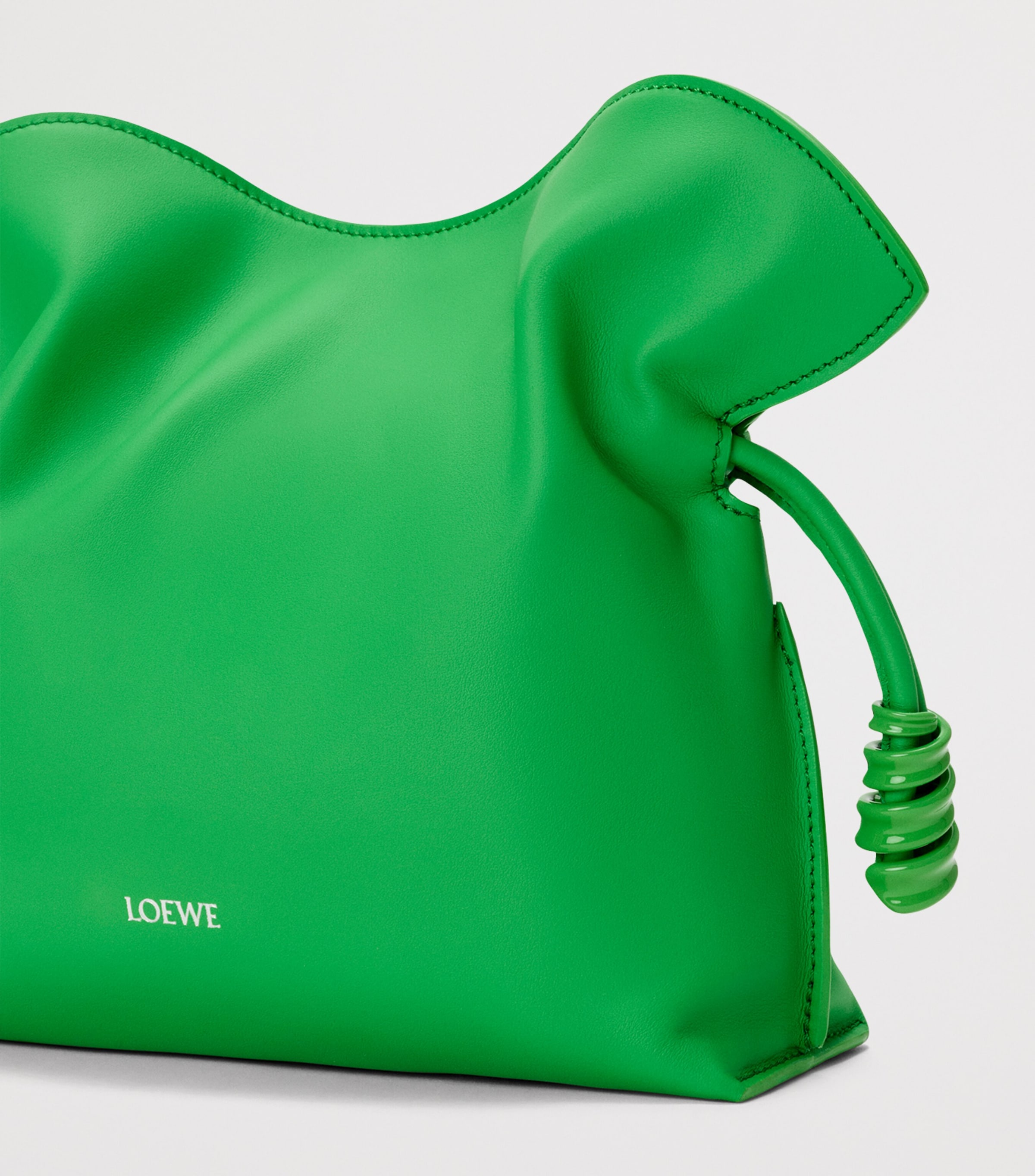 LOEWE Mini Leather Flamenco Purse Clover Green Image 8